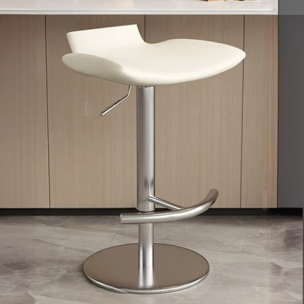 Adjustable Swivel Bucket Leather Metal Frame Bar Stool Image - 20