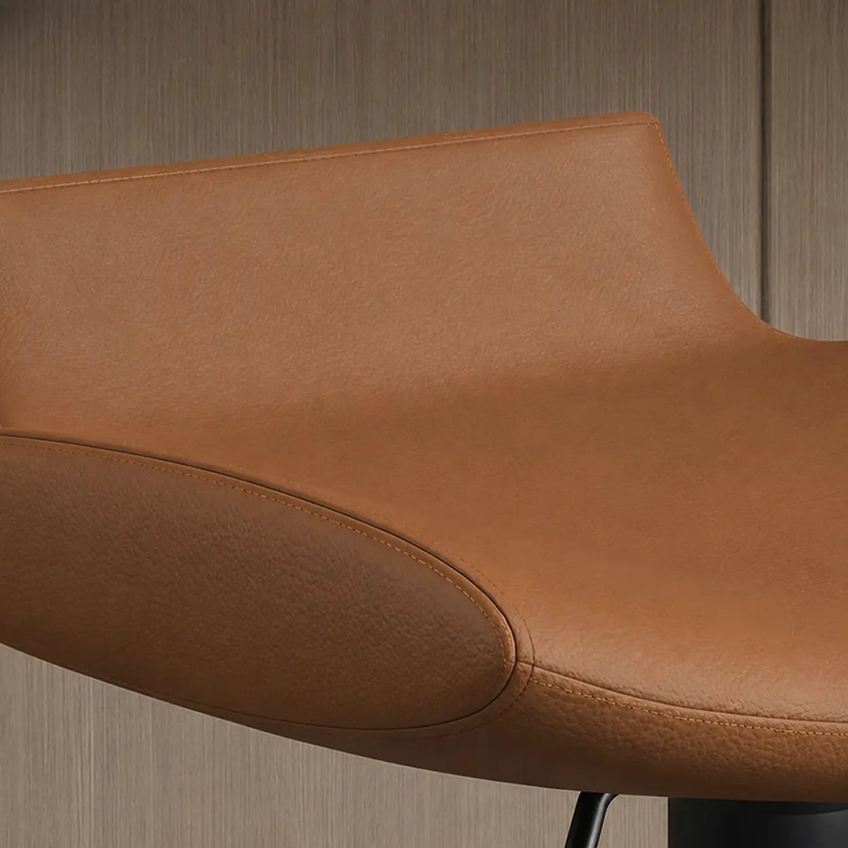 Adjustable Swivel Bucket Leather Metal Frame Bar Stool Image - 8