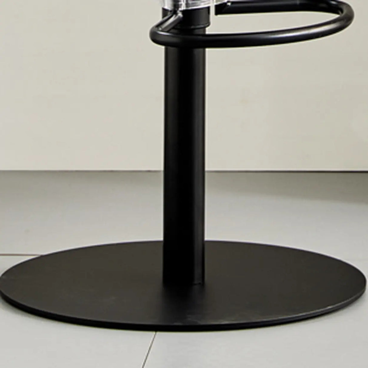 Adjustable Swivel Leather Low Back Bar Stool with Footrest Image - 8