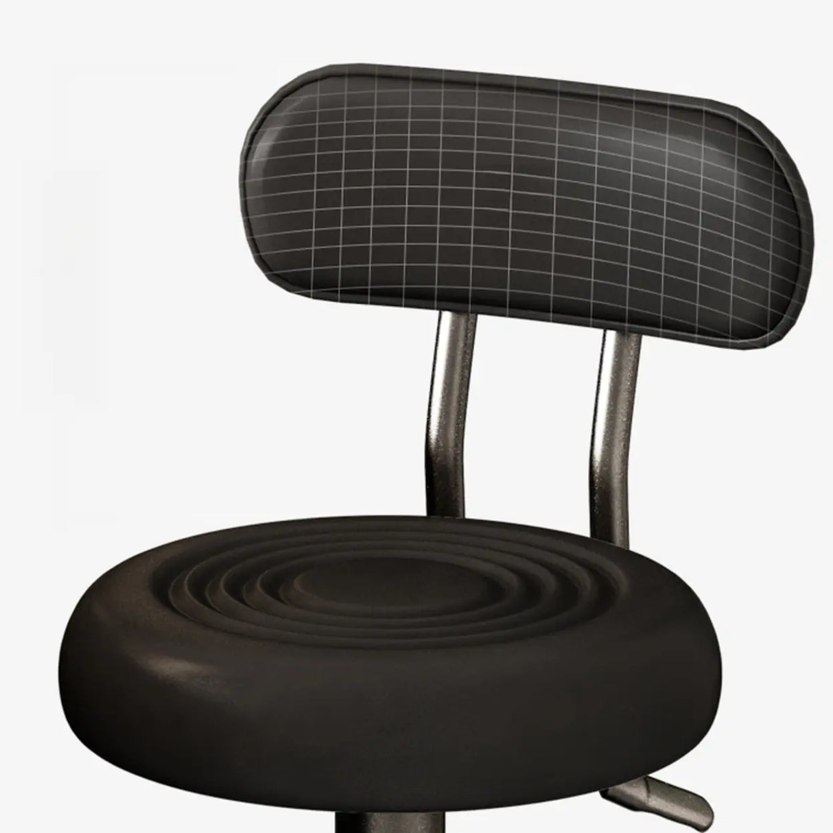 Adjustable Swivel Round Leather Low Back Bar Stool Image - 4