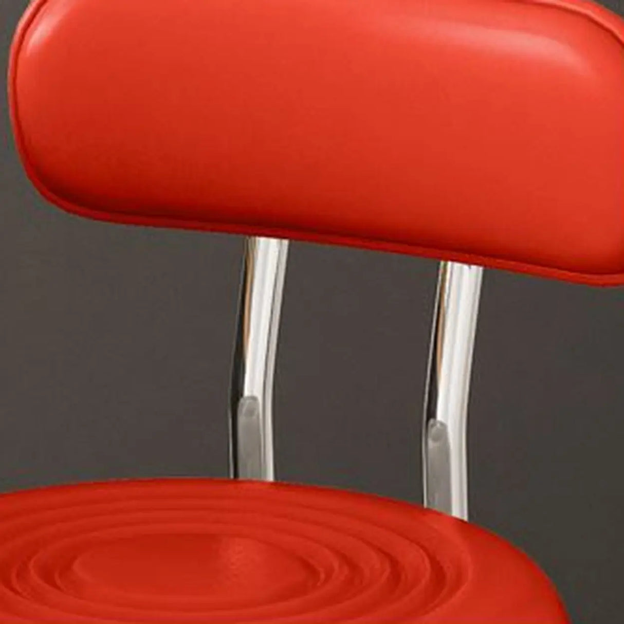 Adjustable Swivel Round Leather Low Back Bar Stool Image - 6