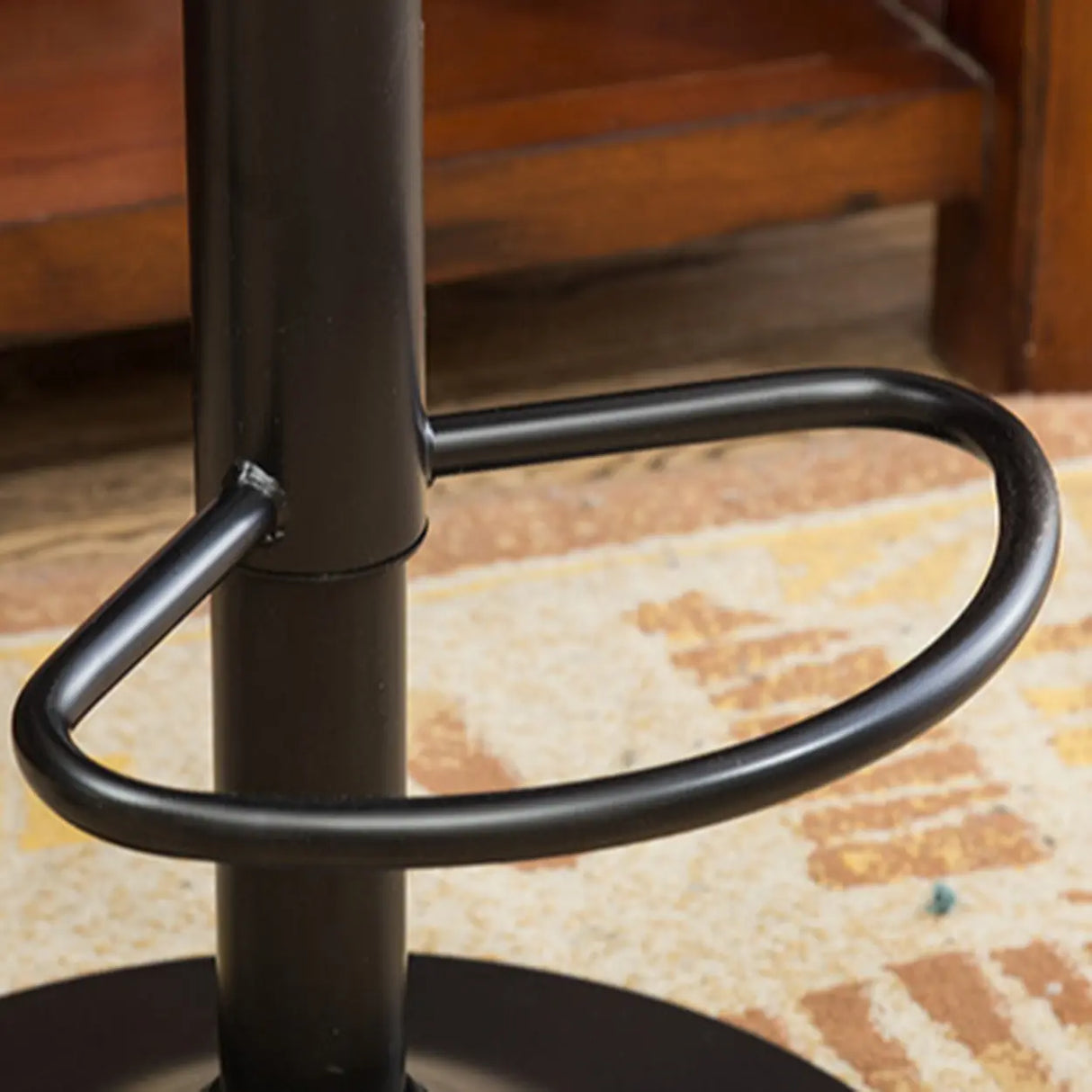 Adjustable Swivel Upholstered Bucket Low Back Bar Stool Image - 8