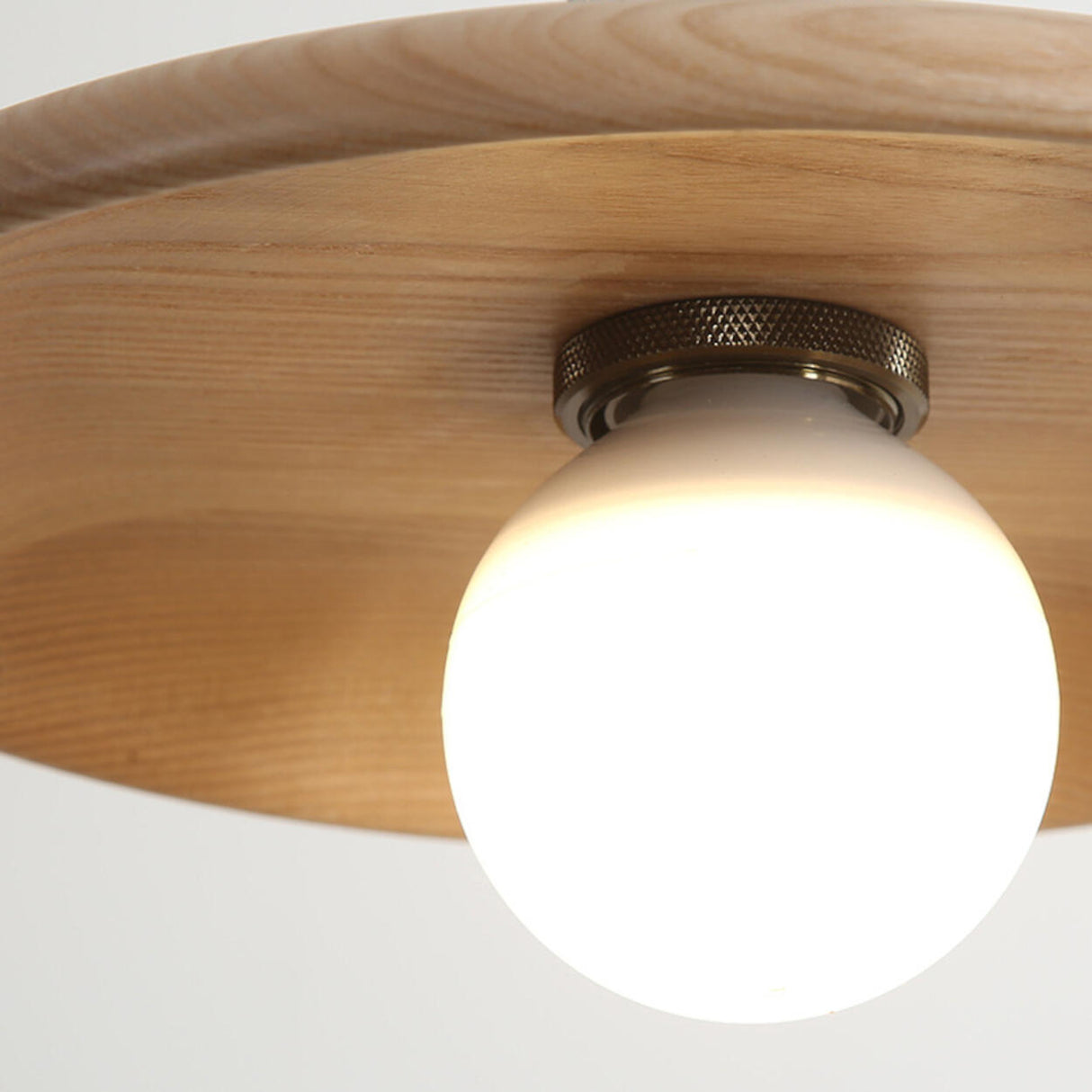 Adjustable Wood Disc Pendant Light Kitchen Island Image - 7
