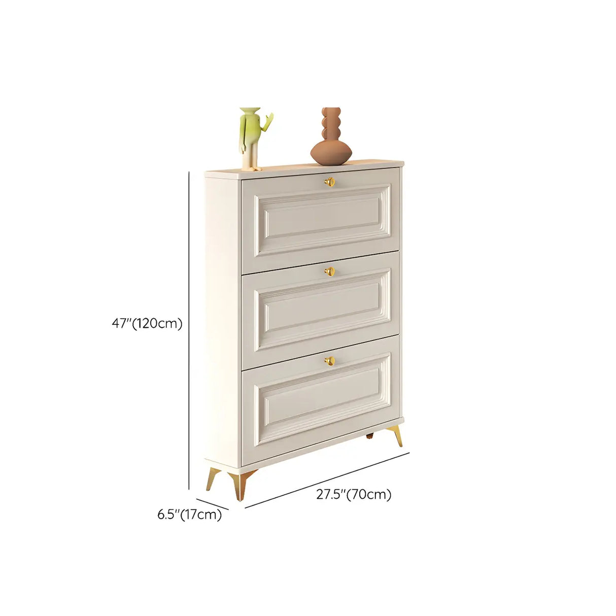 Adjustable Wood Hallway White Drop Front Shoe Storage Image - 30