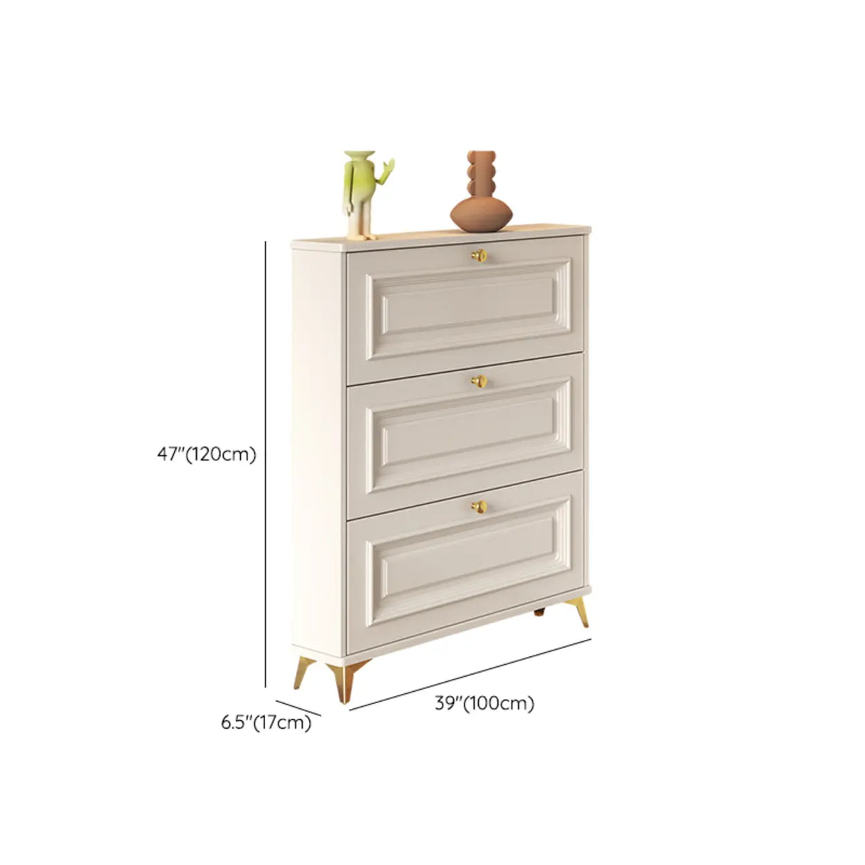 Adjustable Wood Hallway White Drop Front Shoe Storage Image - 33