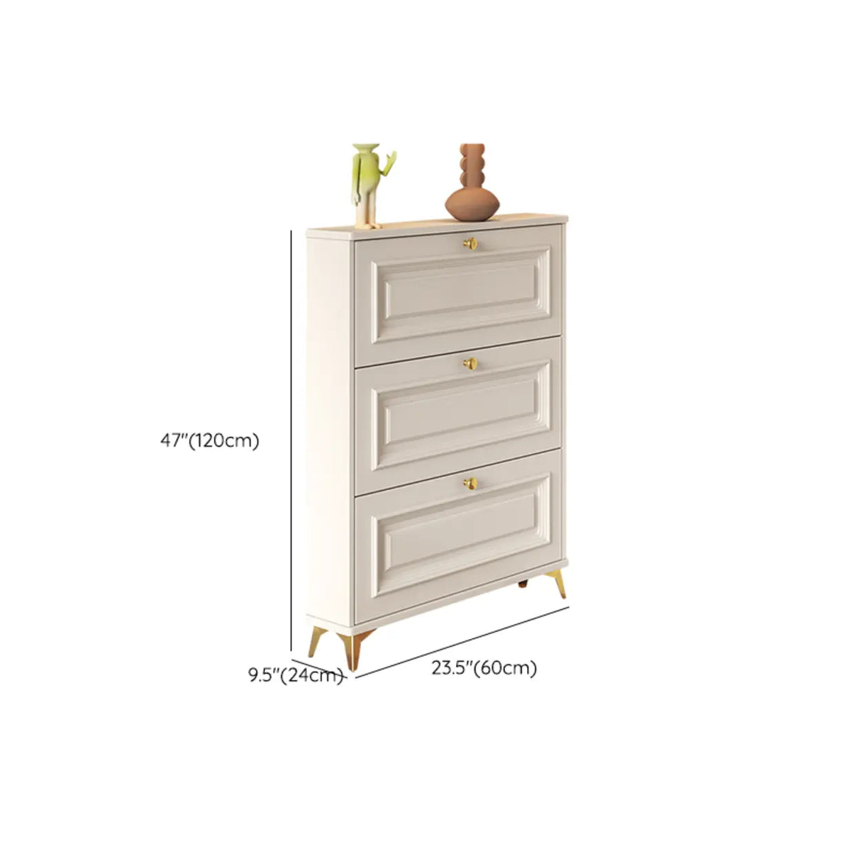 Adjustable Wood Hallway White Drop Front Shoe Storage Image - 35
