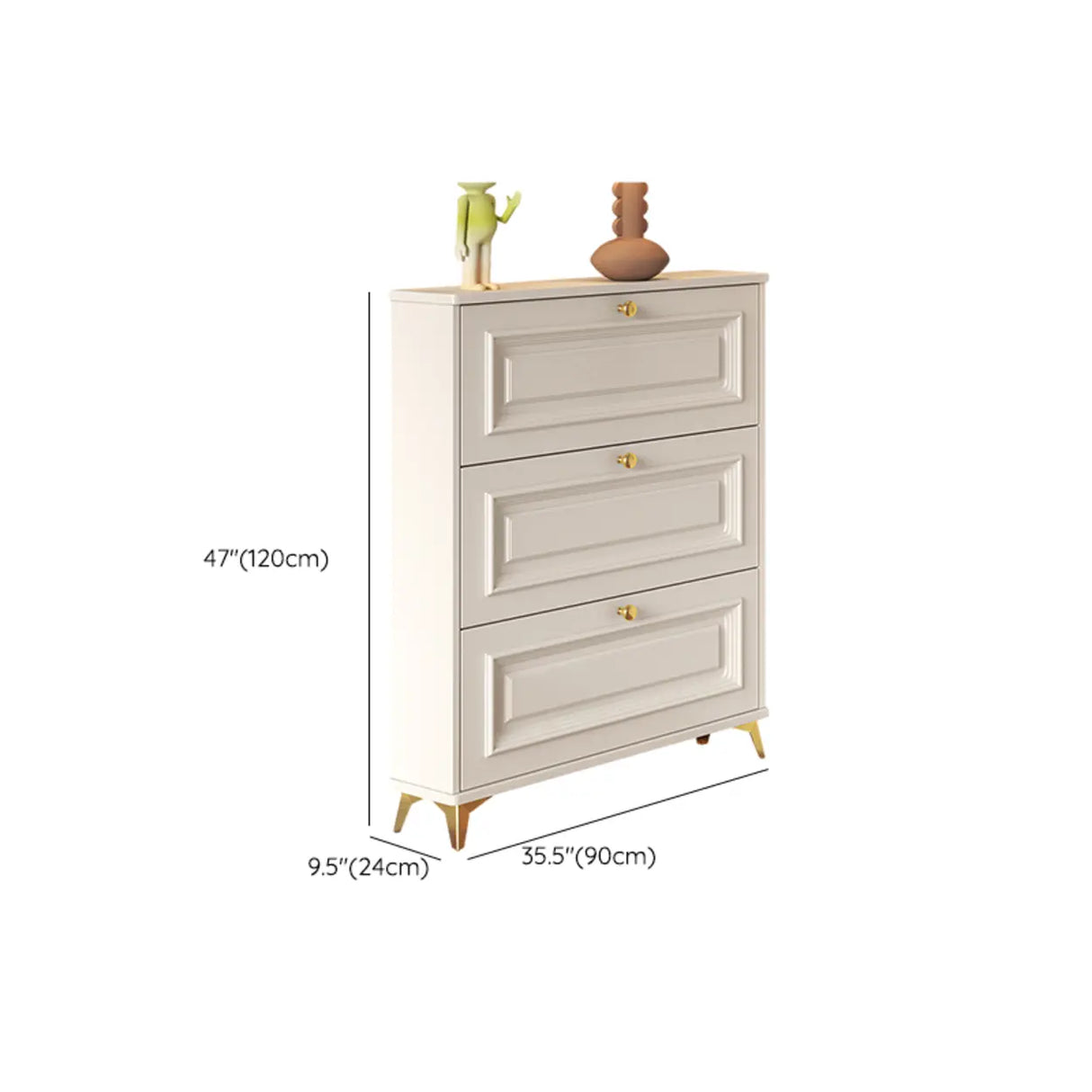 Adjustable Wood Hallway White Drop Front Shoe Storage Image - 38