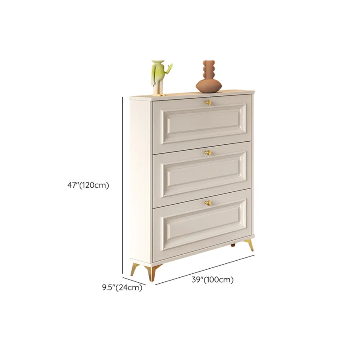 Adjustable Wood Hallway White Drop Front Shoe Storage Image - 39