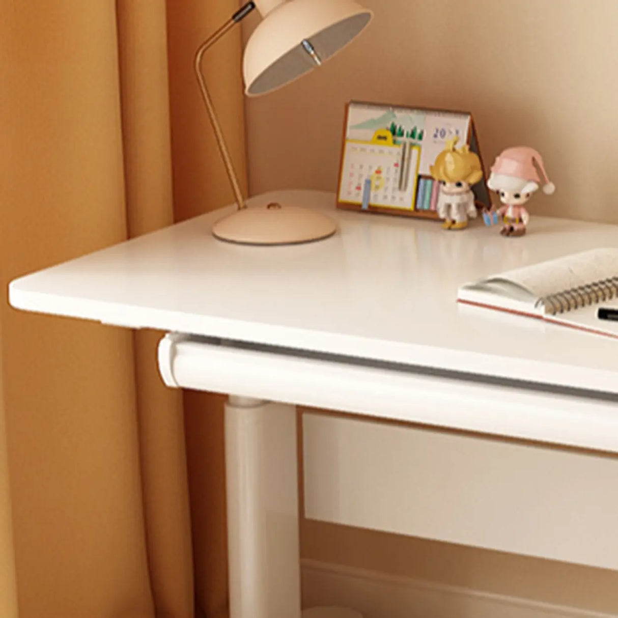 Adjustable Wood Rectangle Steel Base Kids Writing Desk Image - 6