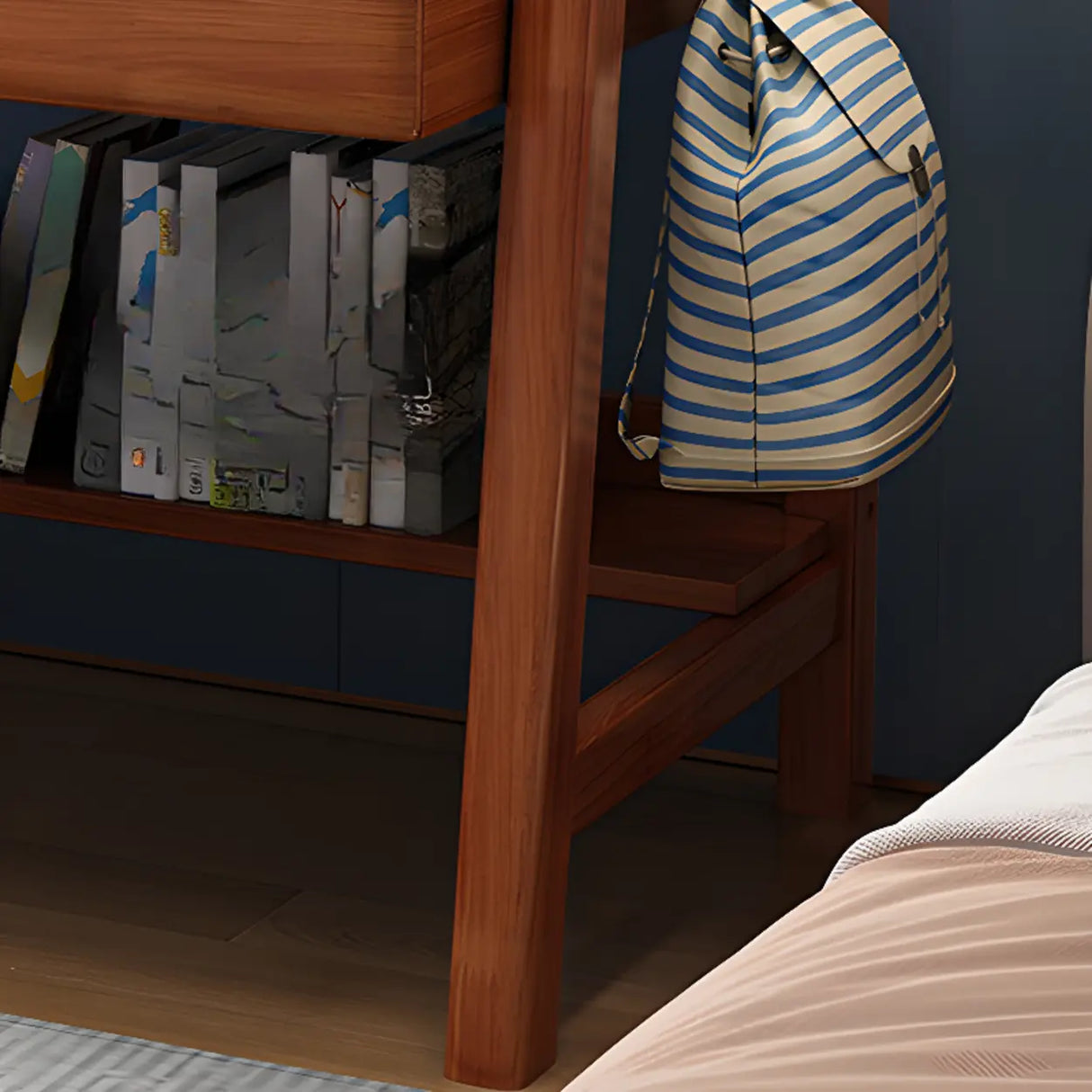 Adjustable Wood Storage Kids Desk with Cabinet and Hutch Image - 10