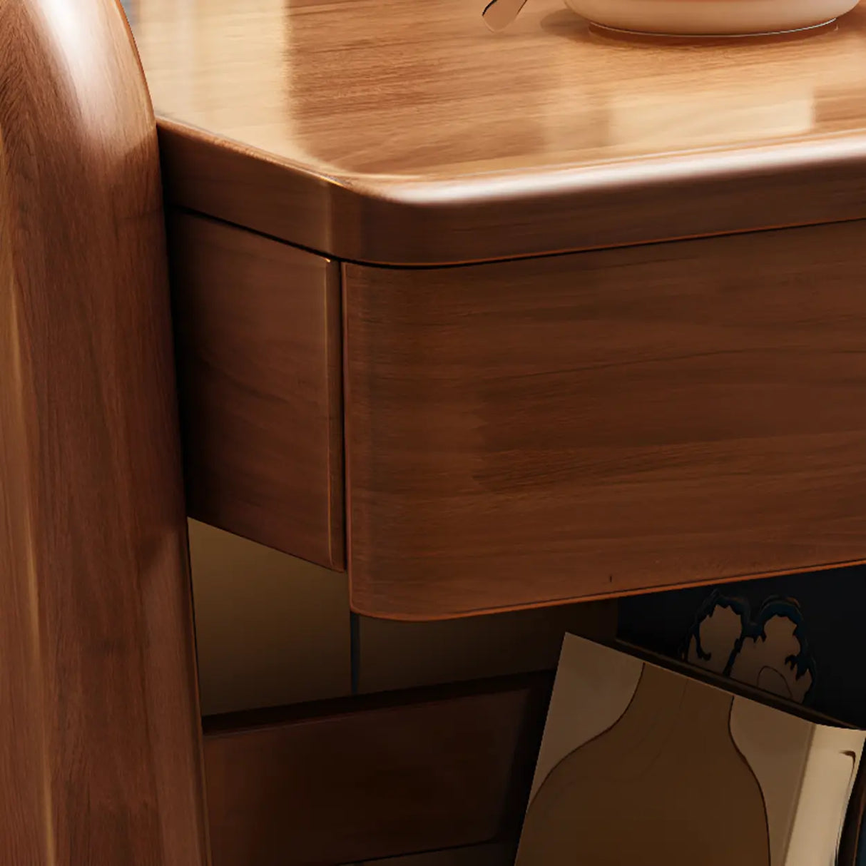 Adjustable Wood Storage Kids Desk with Drawer and Hutch Image - 10