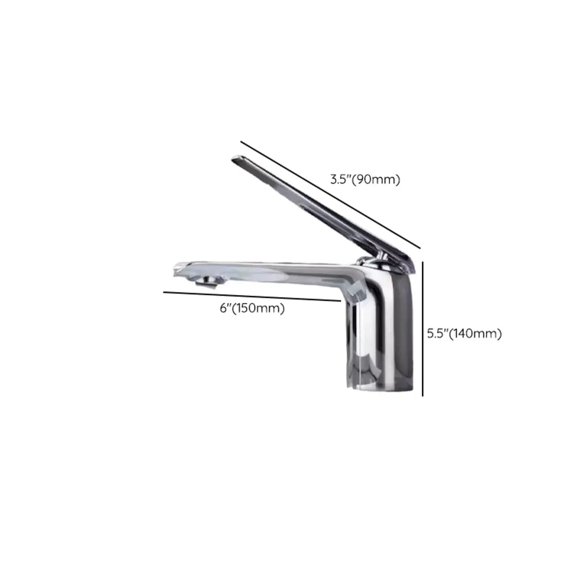 Aerator Included Copper Silver Bathroom Sink Faucet