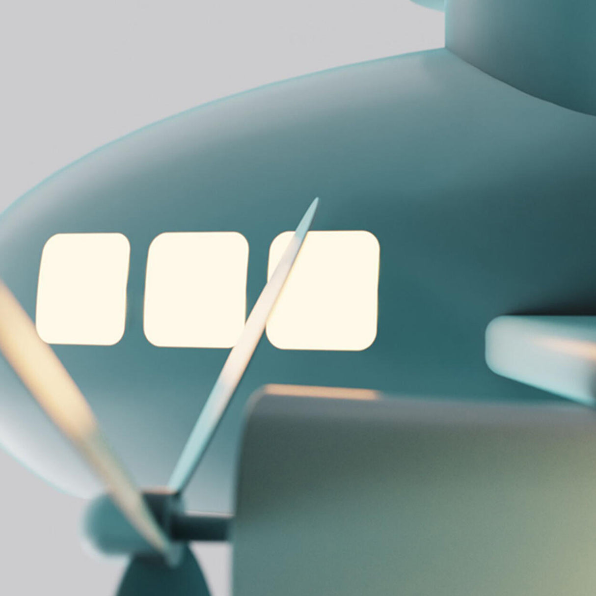 Airplane Themed Kids Room Ceiling Fan with LED Light Image - 11