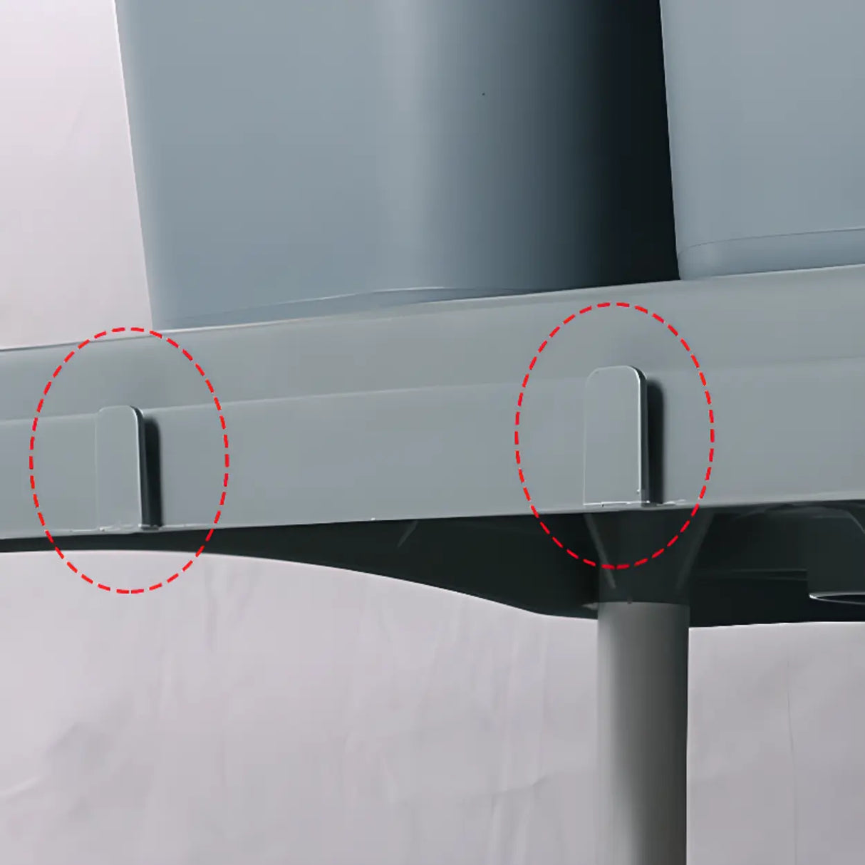 Aluminum Casters Utility Cart with Shelves and Bin Image - 8