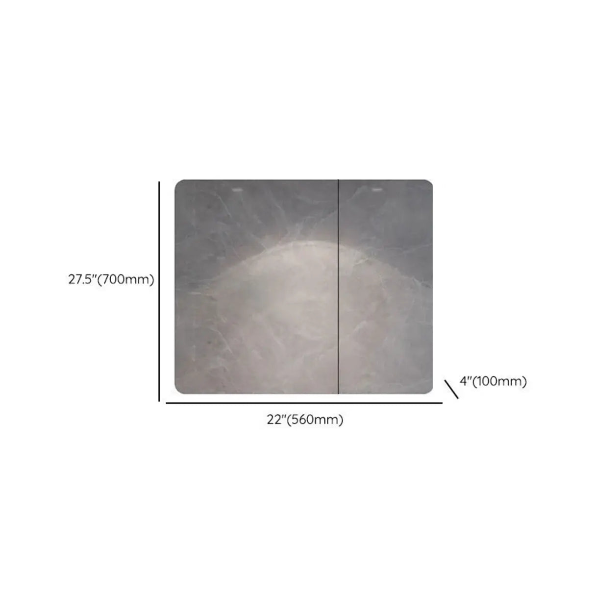 Aluminum Frameless Mirror Defogger Medicine Cabinet