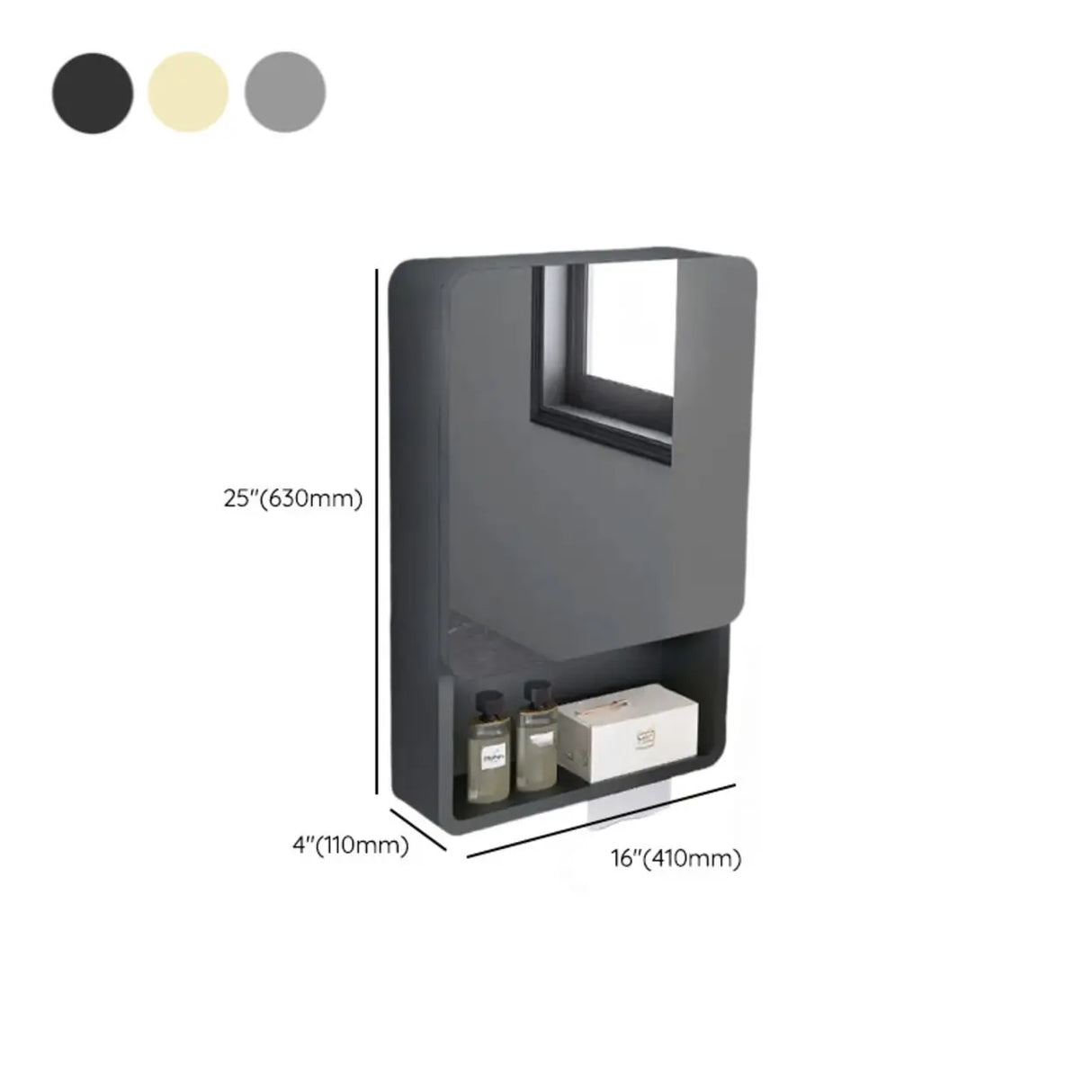 Aluminum Frameless White LED Medicine Cabinet with Shelf