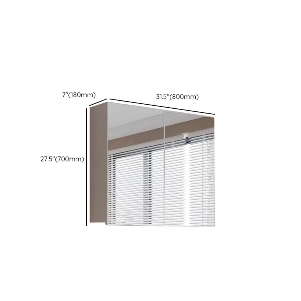 Aluminum Rectangle Frameless Mirrored Medicine Cabinet Image - 12
