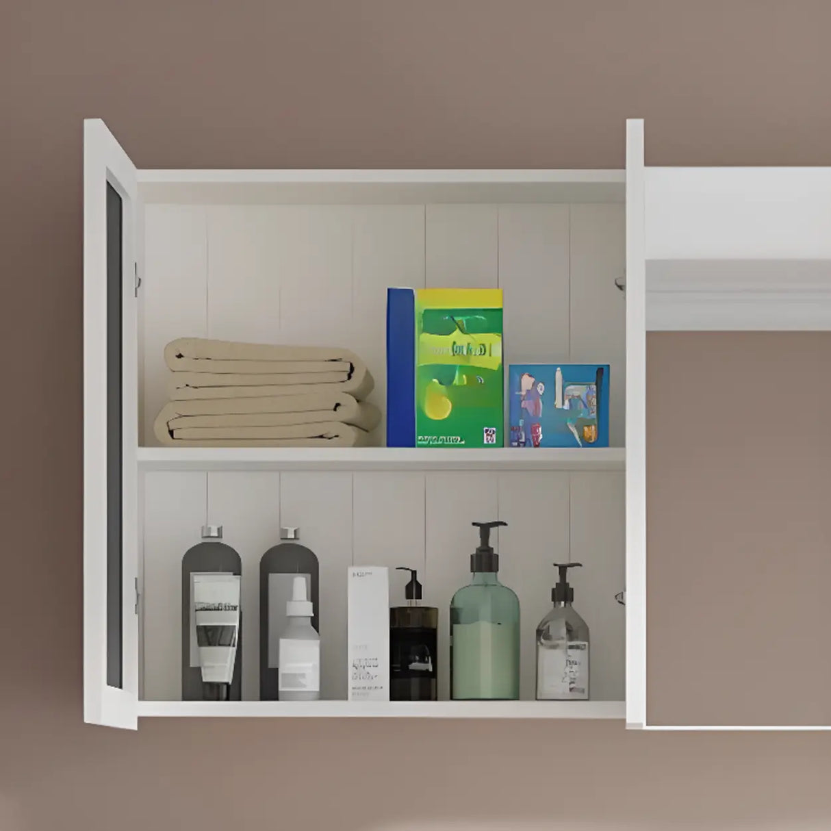 Aluminum Rectangle Frameless Mirrored Medicine Cabinet Image - 8