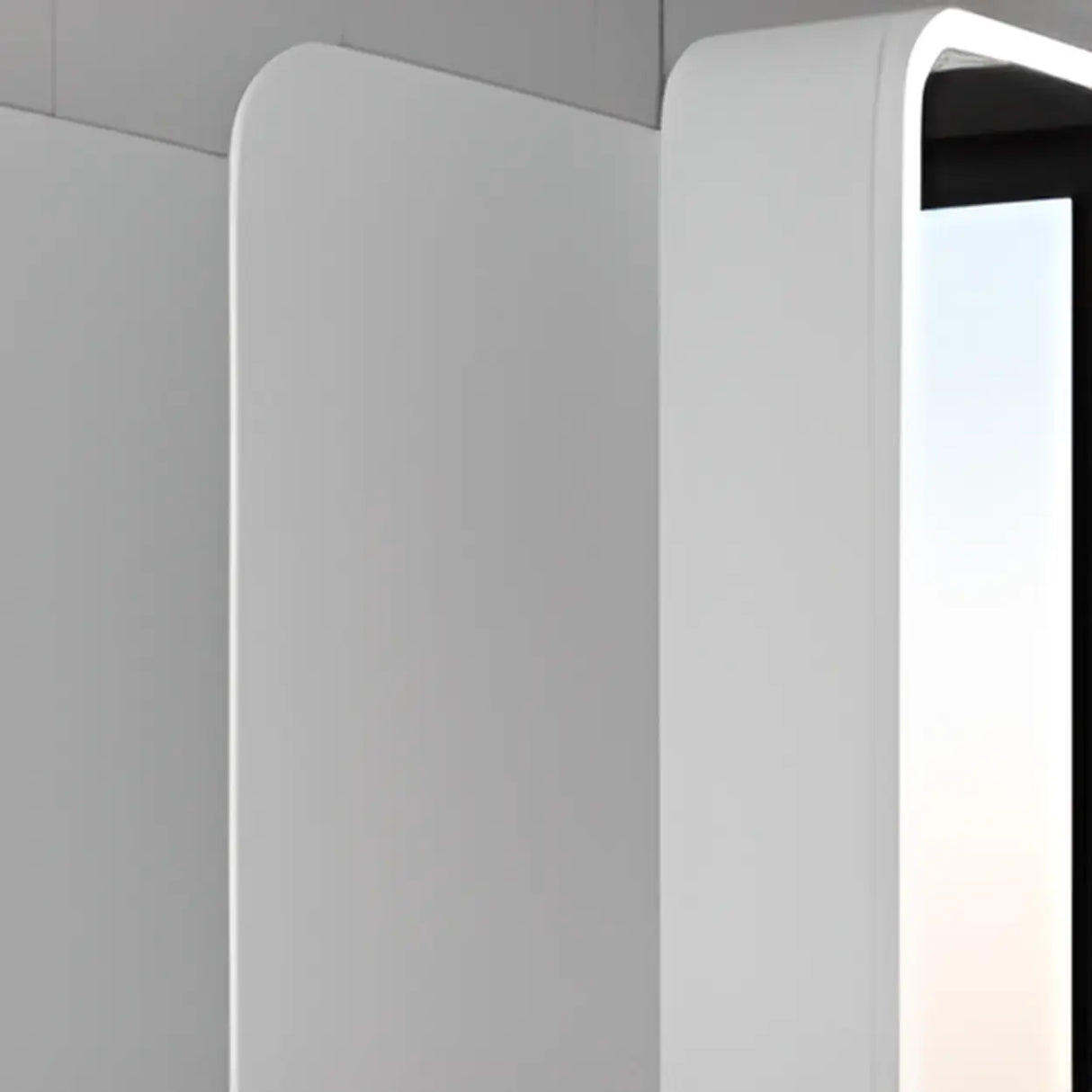 Aluminum Rectangle White LED Mirror Medicine Cabinet Image - 16