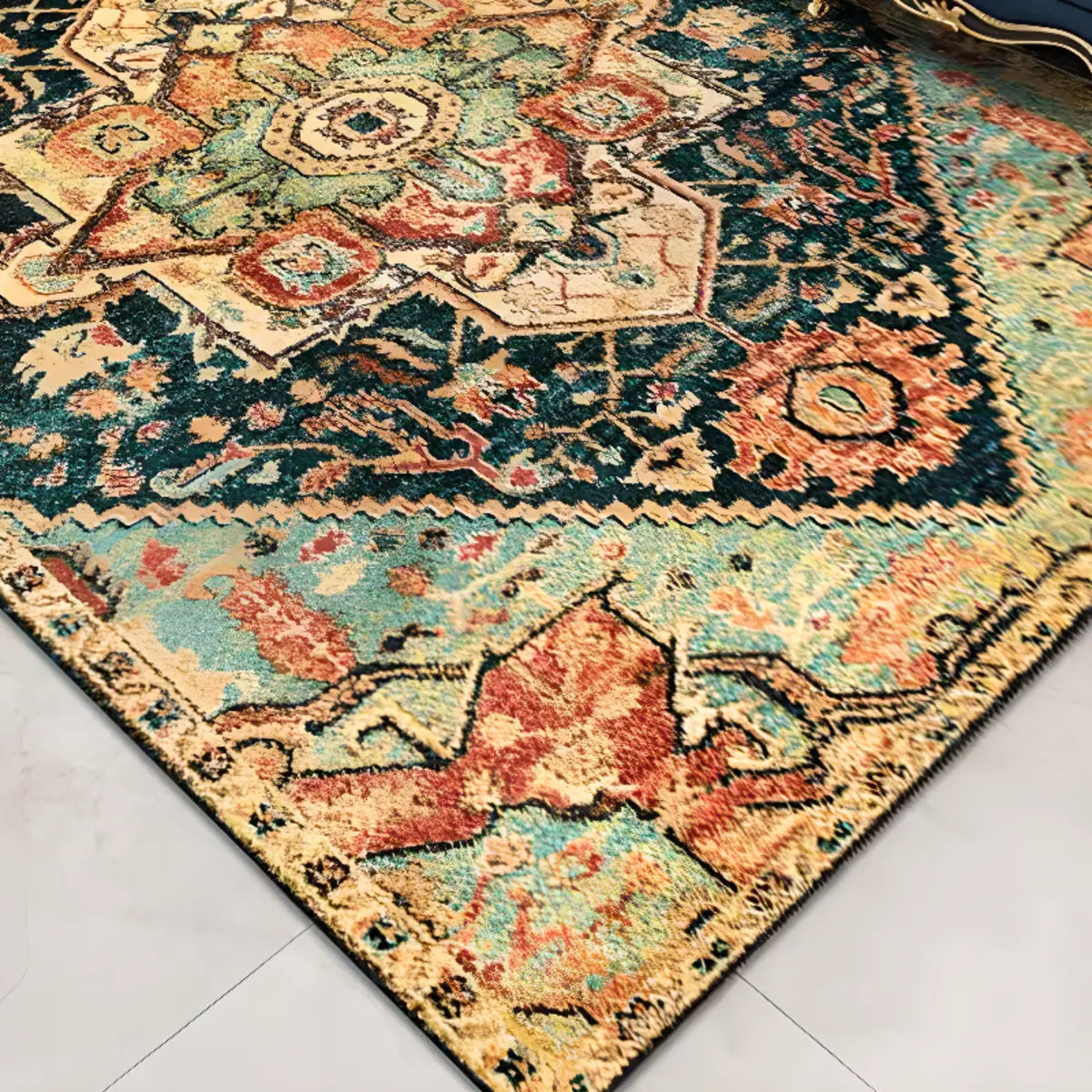 Anti-Slip Backing Bohemian Rectangular Area Rug Image - 11