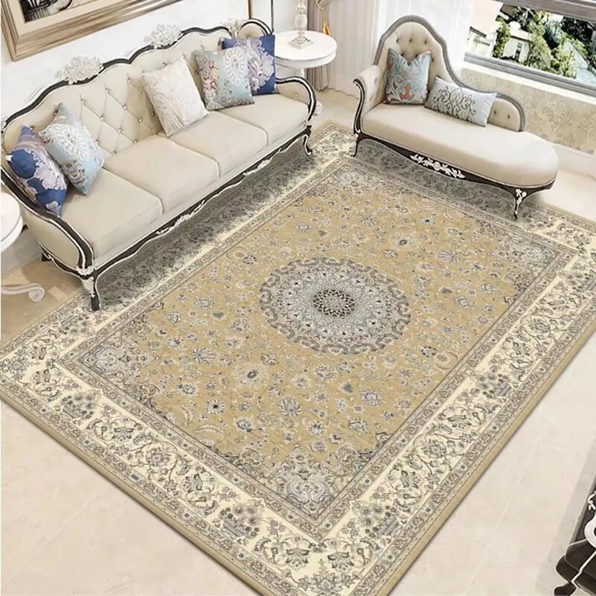 Anti-Slip Backing Bohemian Rectangular Area Rug Image - 4