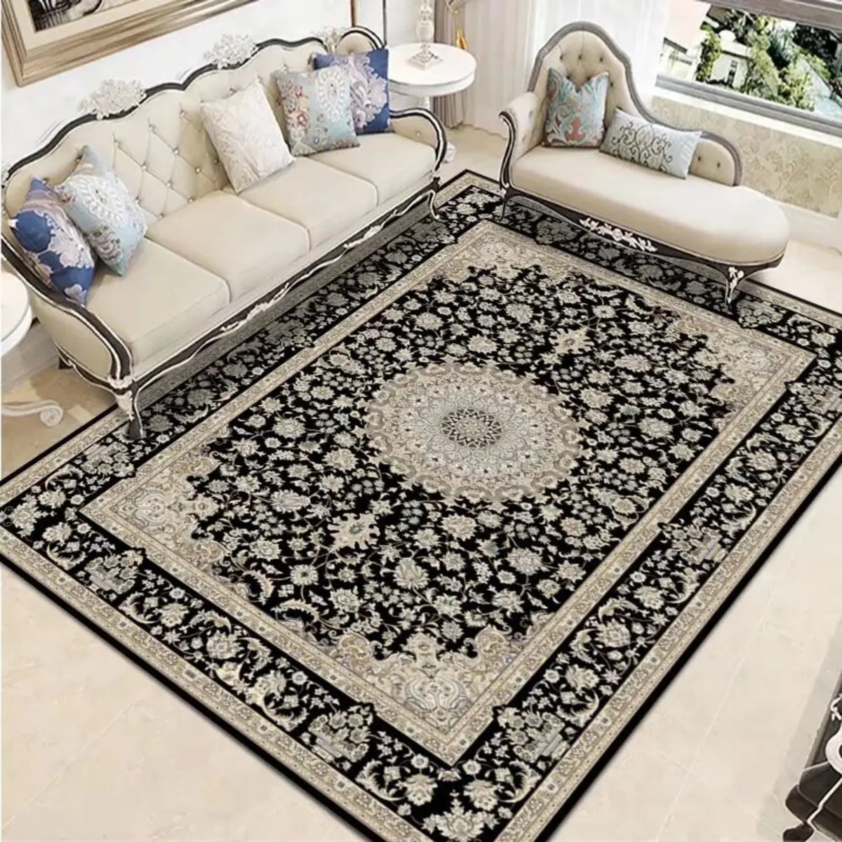 Anti-Slip Backing Bohemian Rectangular Area Rug Image - 6