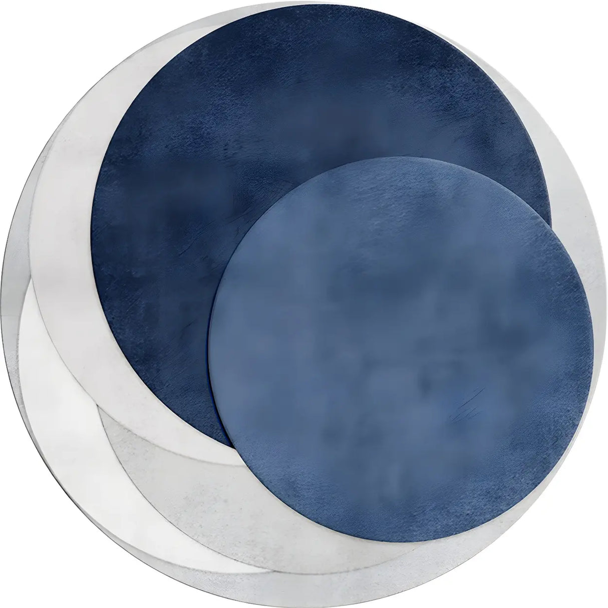 Anti-Slip Backing Round Polyester Color Block Area Rug Image - 8