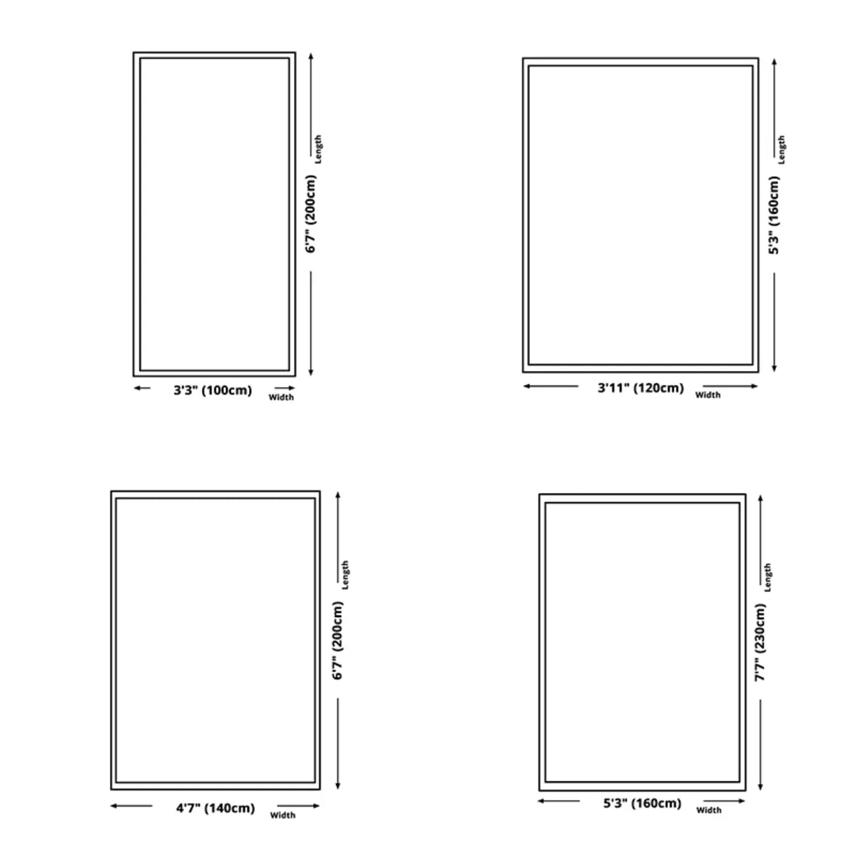 Anti-Slip Design Abstract White Rectangular Area Rug Image - 12