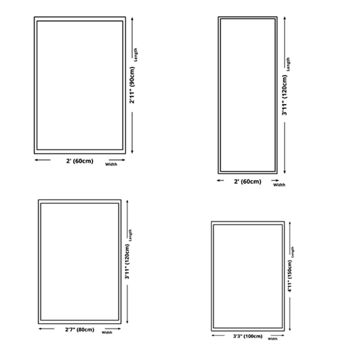 Anti-Slip Minimalist Geometric Cotton Blend Area Rug