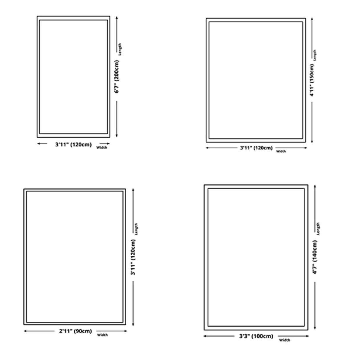 Anti-Slip Minimalist Geometric Cotton Blend Area Rug Image - 11