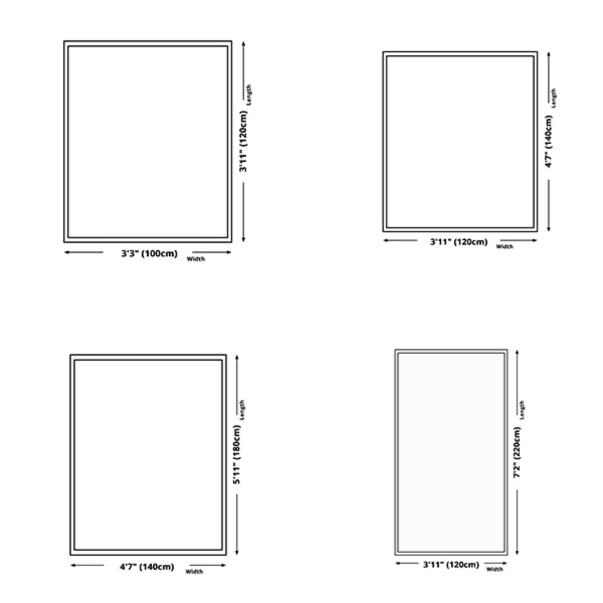 Anti-Slip Minimalist Geometric Cotton Blend Area Rug Image - 12