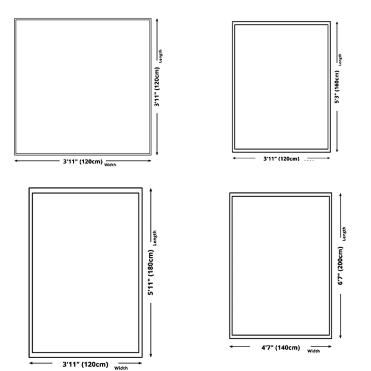 Anti-Slip Minimalist Geometric Cotton Blend Area Rug Image - 13