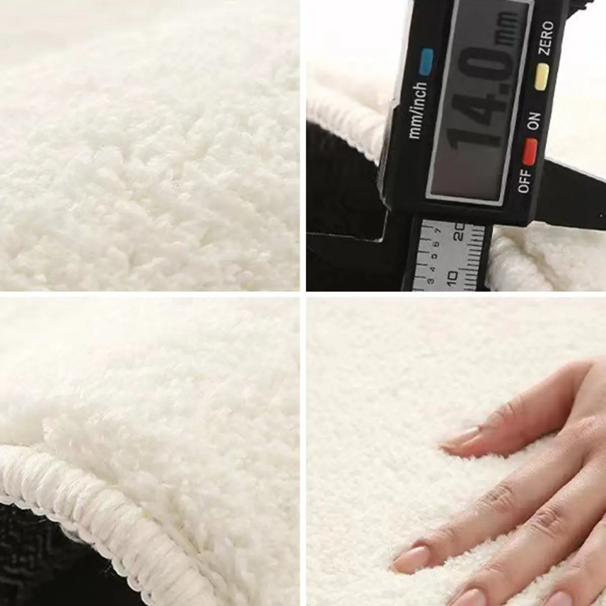 Anti-Slip Modern Geometric Plush Apricot Area Rug Image - 9