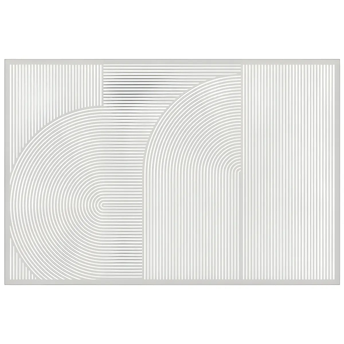 Anti-Slip Simple Geometric Beige Polyester Area Rug Image - 5