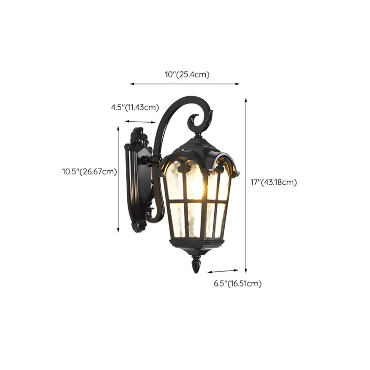 Antique Bronze Outdoor Wall Lantern Sconce Image - 15