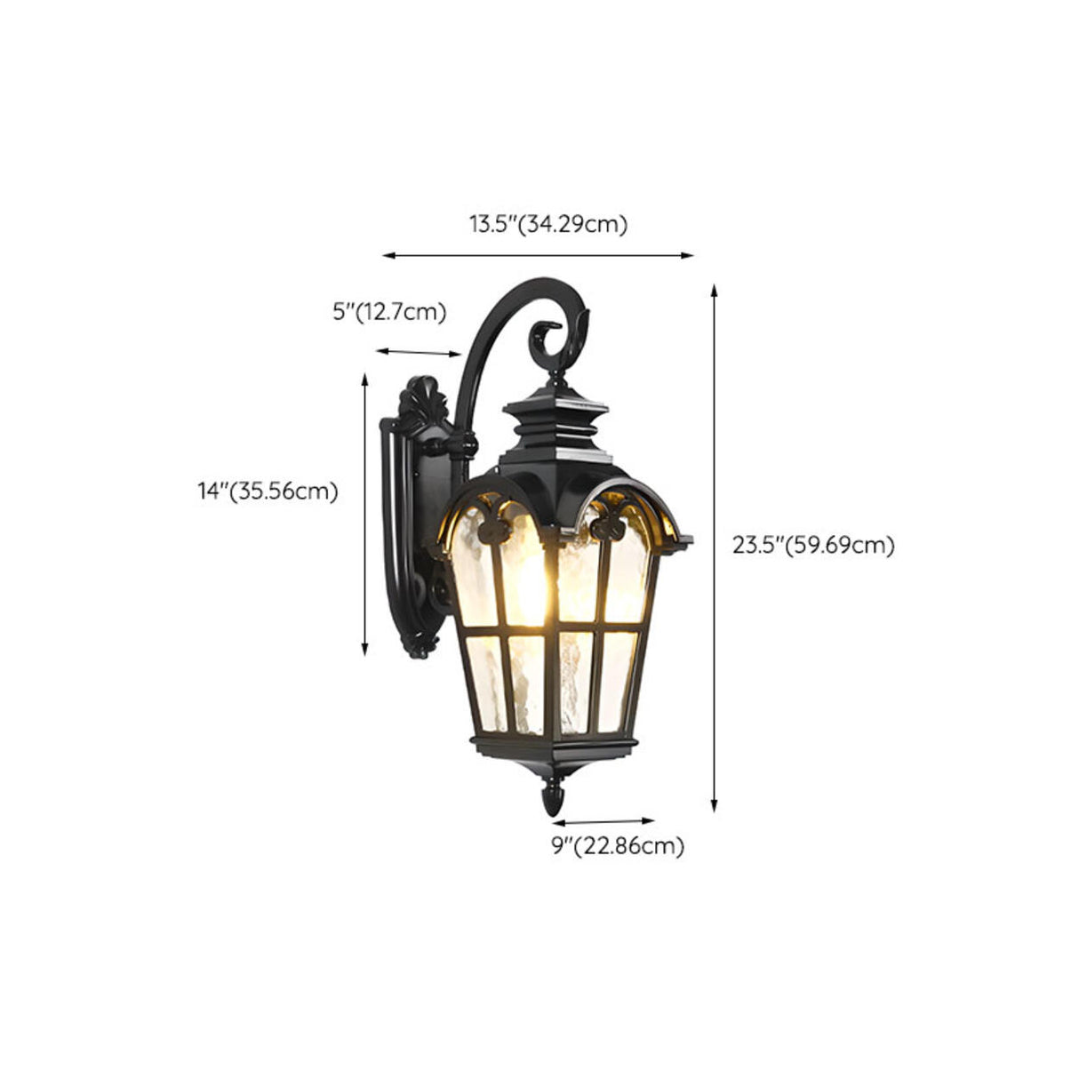 Antique Bronze Outdoor Wall Lantern Sconce Image - 18