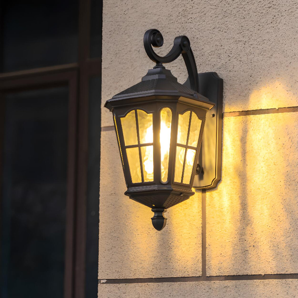 Antique Bronze Outdoor Wall Lantern Sconce Image - 5