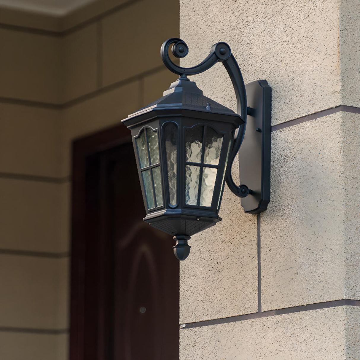 Antique Bronze Outdoor Wall Lantern Sconce Image - 6