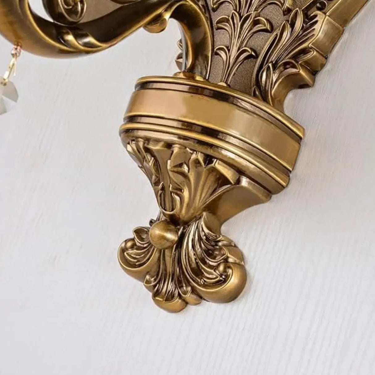 Antique Clear Glass Brass Geometric Wall Sconce Image - 10