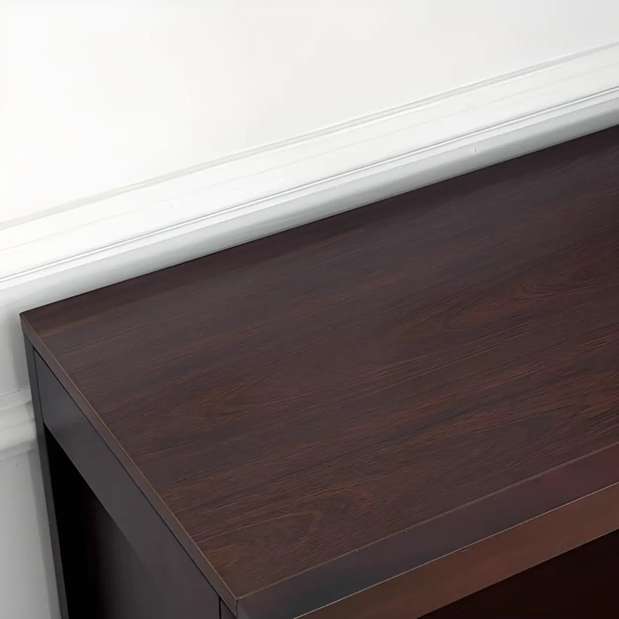 Antique Multi-shelf Brown Wood Timber Tall Bookcase Image - 14