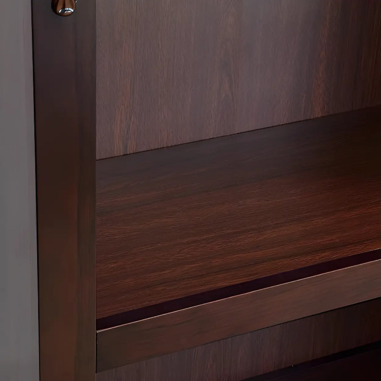 Antique Multi-shelf Brown Wood Timber Tall Bookcase Image - 17