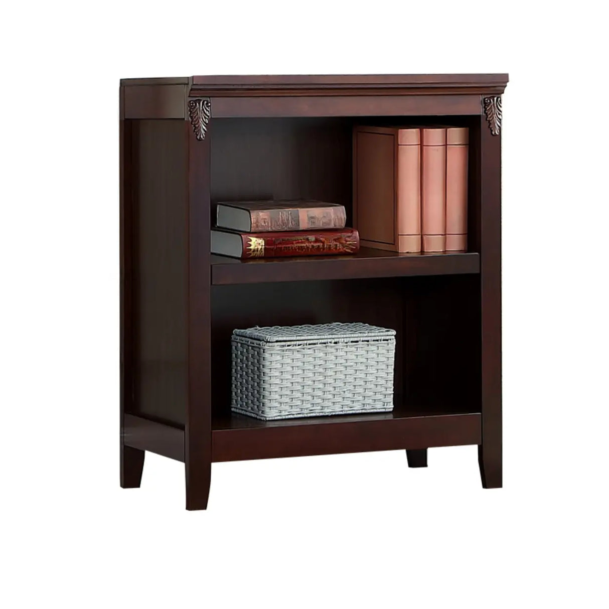 Antique Multi-shelf Brown Wood Timber Tall Bookcase Image - 18