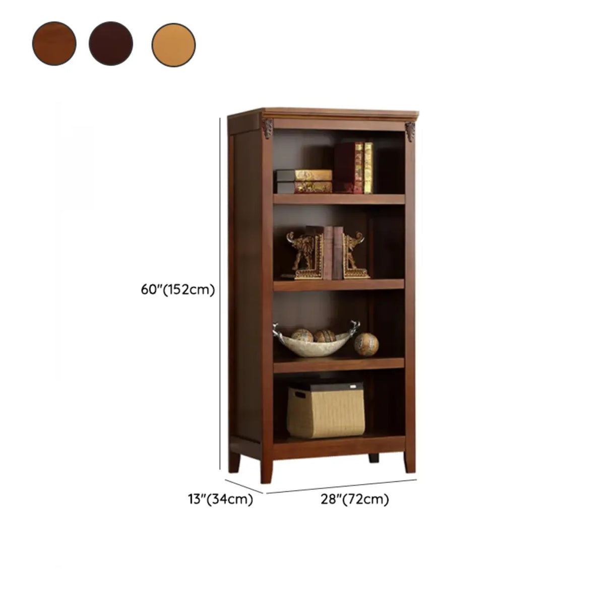 Antique Multi-shelf Brown Wood Timber Tall Bookcase Image - 27