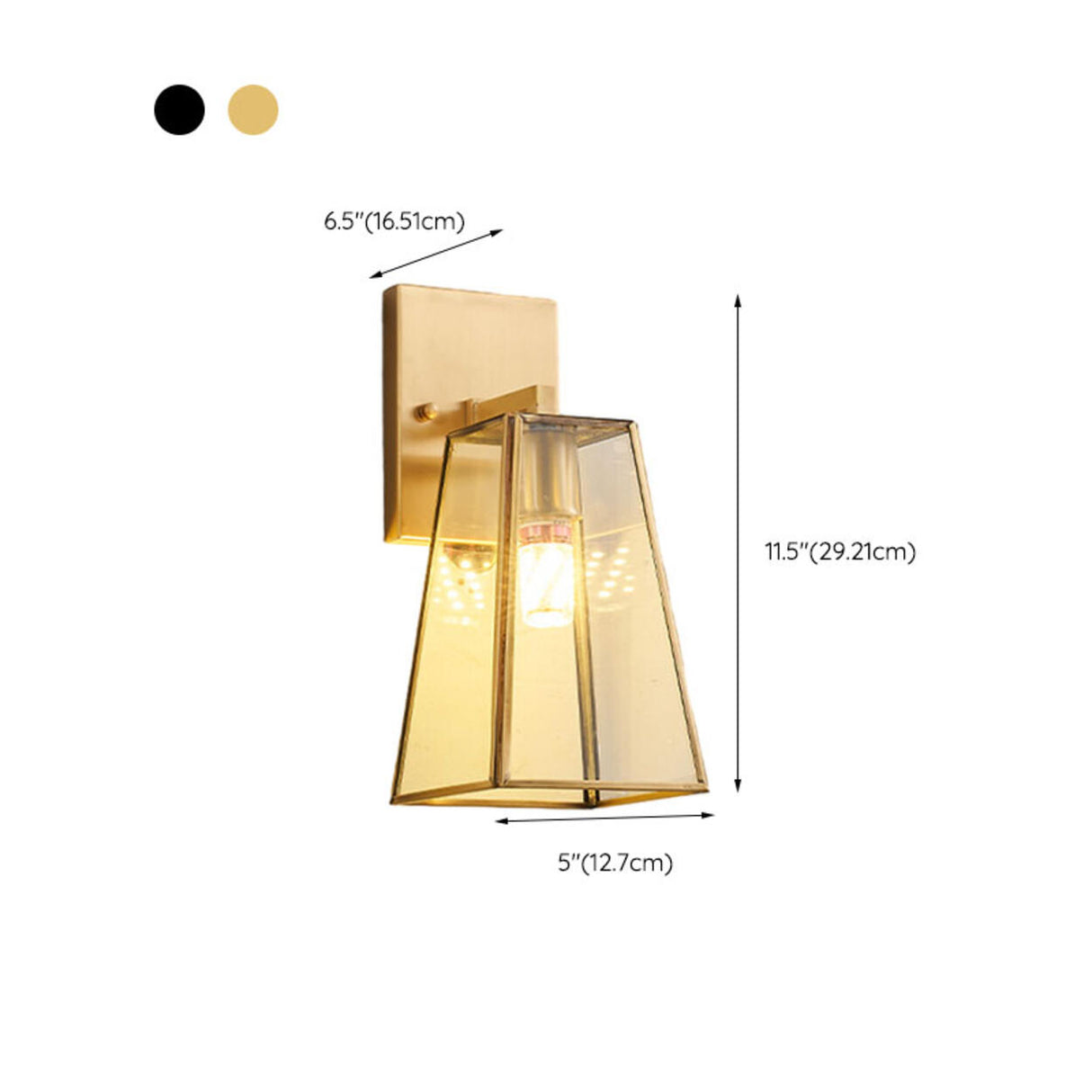 Antique Square Brass Outdoor Wall Lantern Image - 19