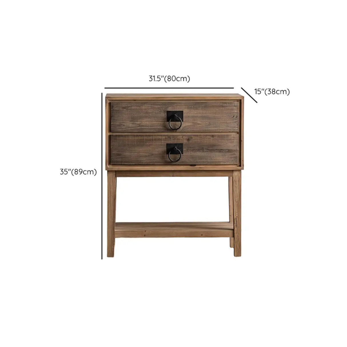 Antique Storage Carved Wood Console Table with Shelf Image - 17