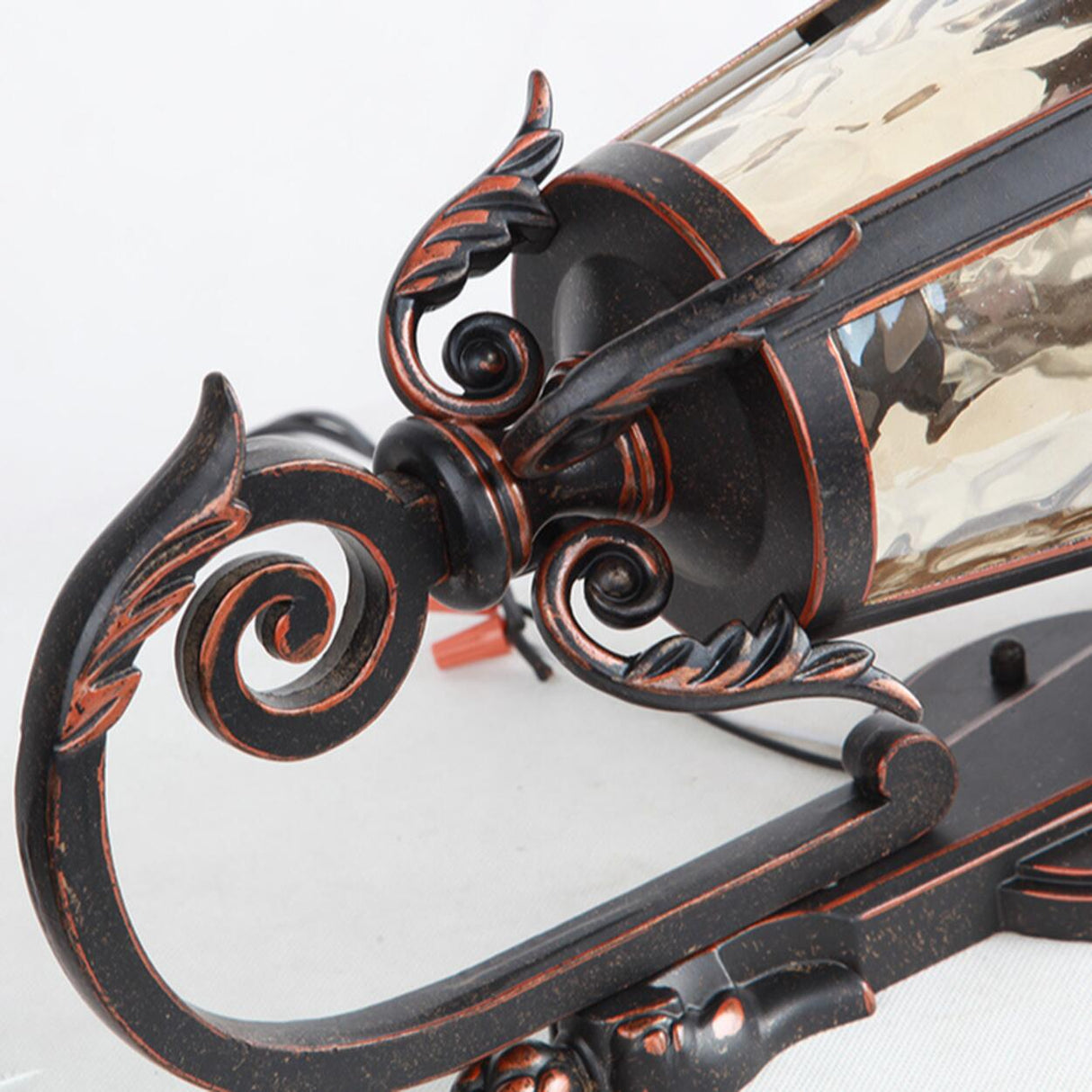 Antique Waterproof Outdoor Black Wall Lantern Light Image - 12