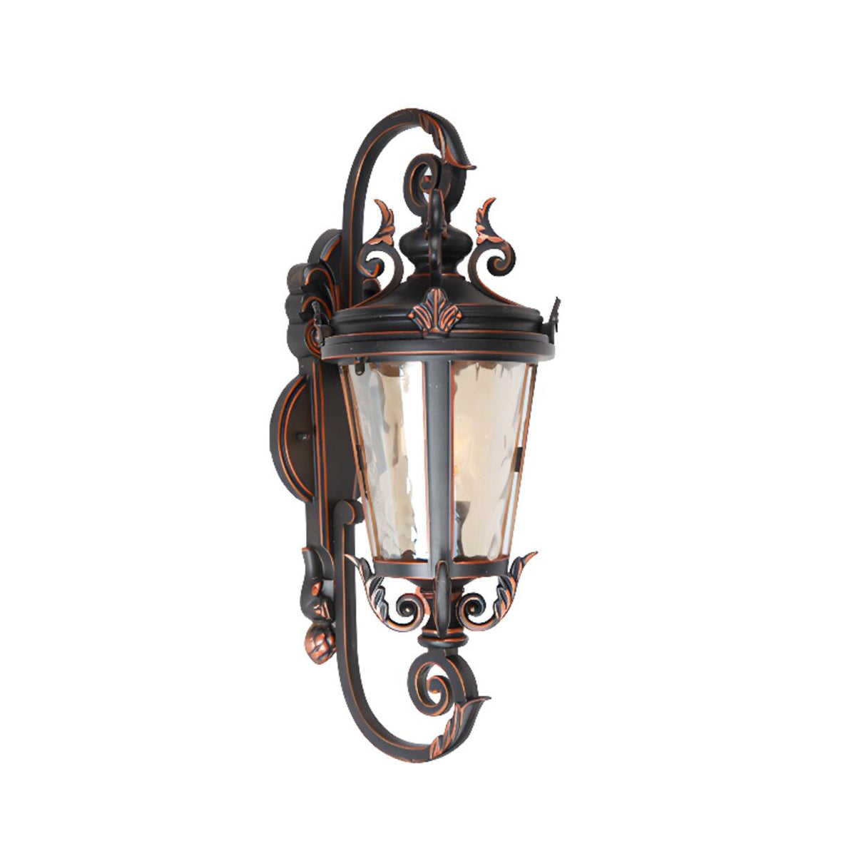Antique Waterproof Outdoor Black Wall Lantern Light Image - 6