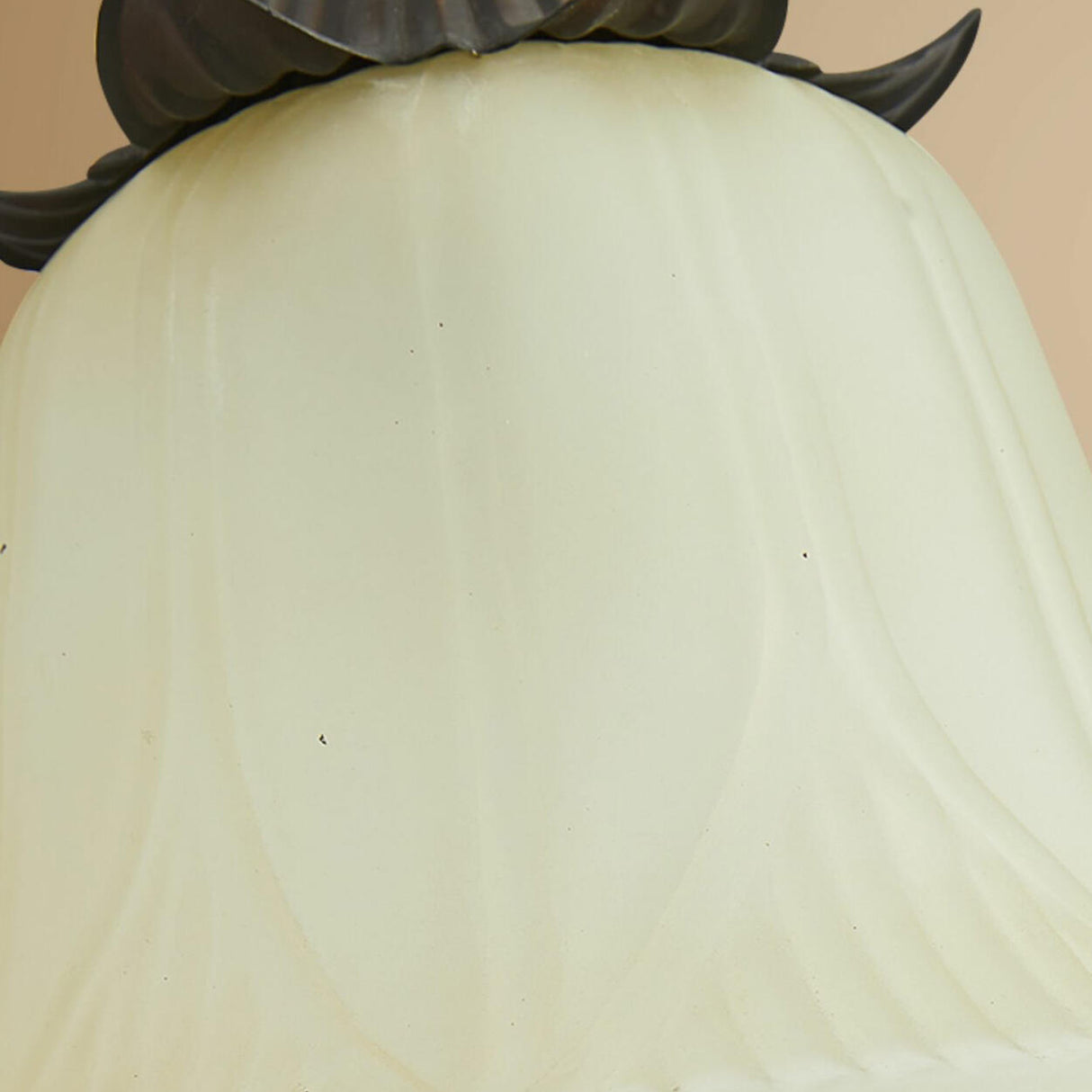 Antique White Glass Bell Adjustable Height Pendant Light Image - 7