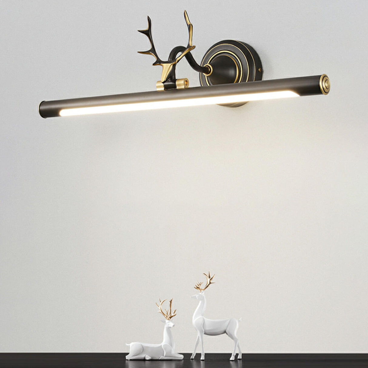 Antler Design Simple Metal Tubular LED Vanity Light Image - 1