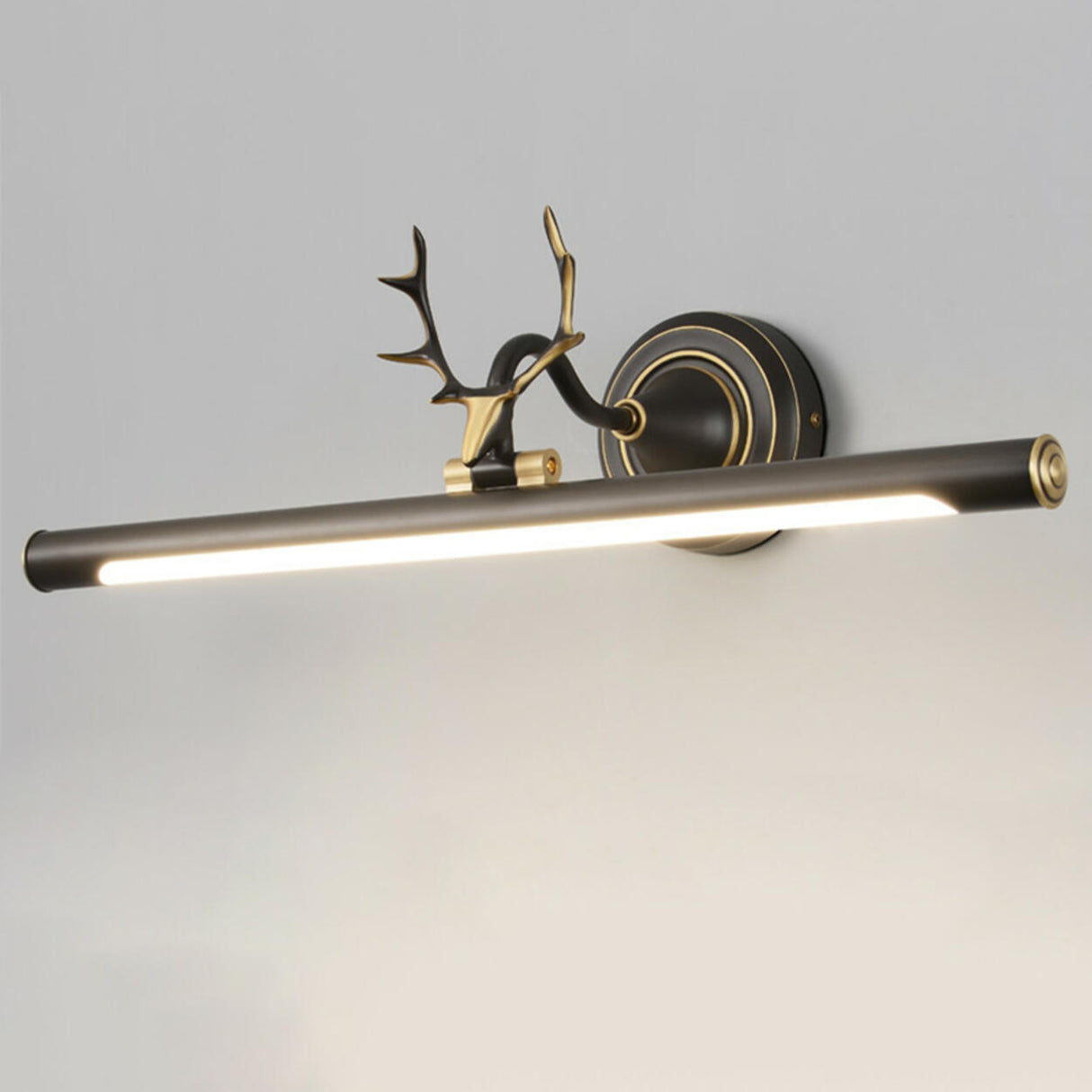 Antler Design Simple Metal Tubular LED Vanity Light Image - 10